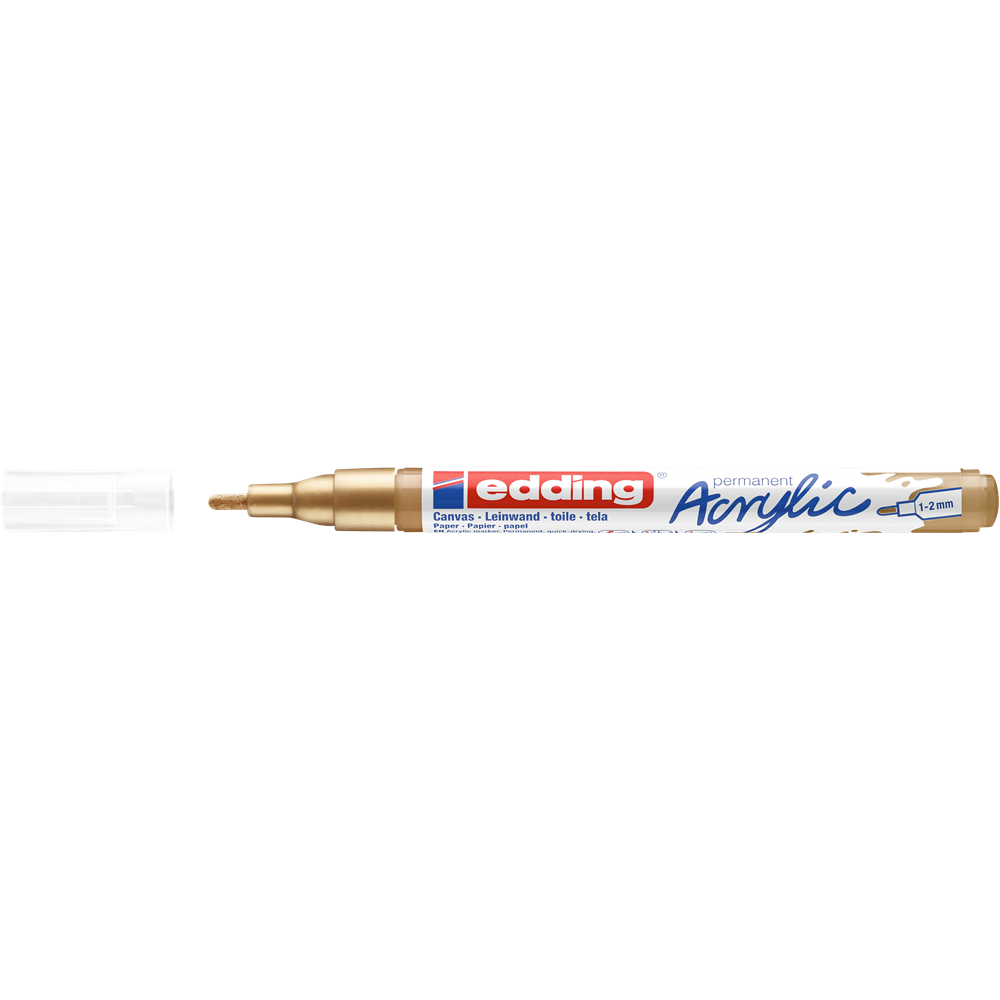 Akril marker 1-2mm, Edding 5300 arany