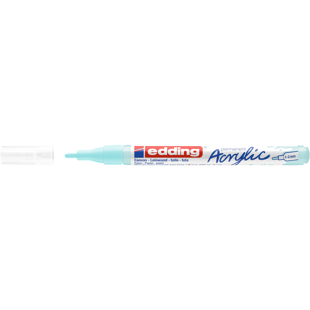 Akril marker 1-2mm, Edding 5300 pasztellkék