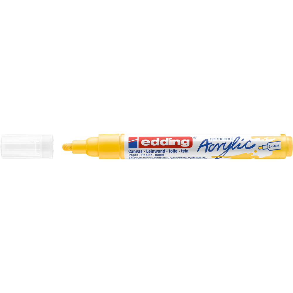 Akril marker 2-3mm, Edding 5100 citromsárga