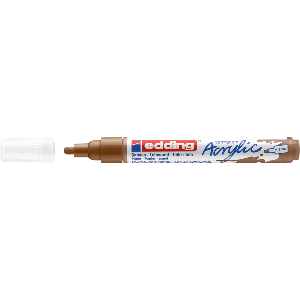 Akril marker 2-3mm, Edding 5100 mogyoró