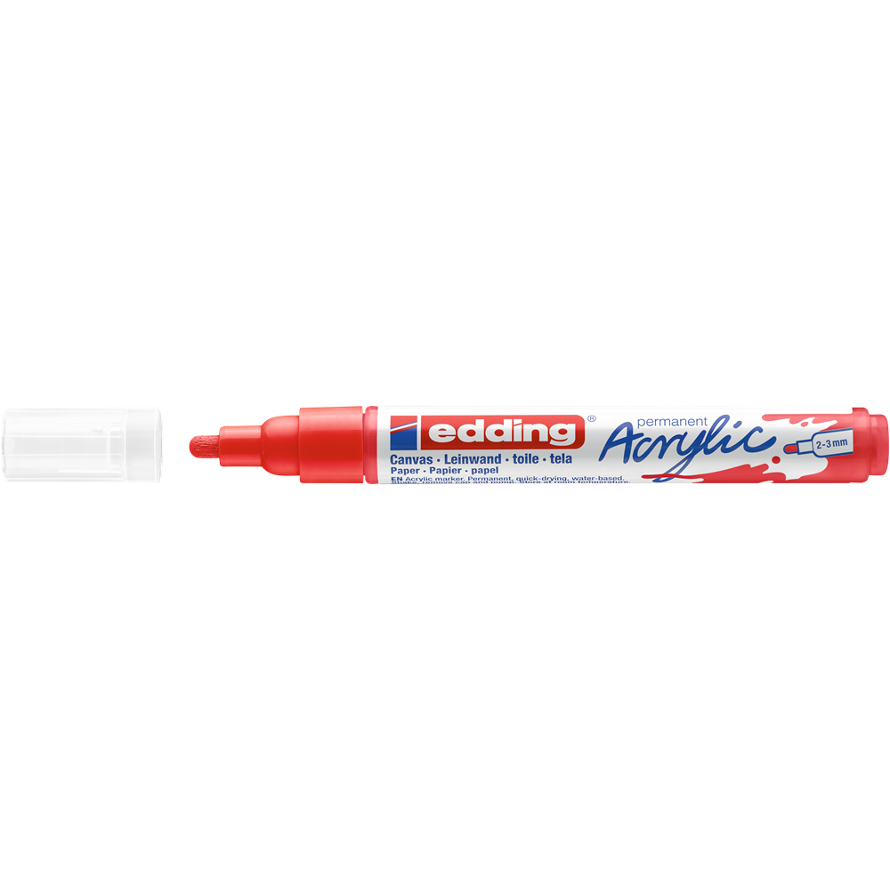 Akril marker 2-3mm, Edding 5100 piros
