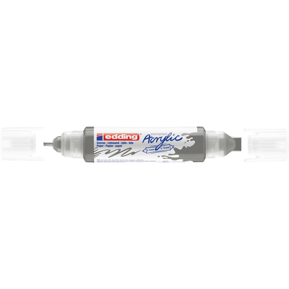 Akril marker 2-3mm, és 5-10mm, 3D kétvégű Edding 5400 antracit