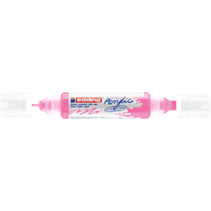 Akril marker 2-3mm, és 5-10mm, 3D kétvégű Edding 5400 neon rózsaszín