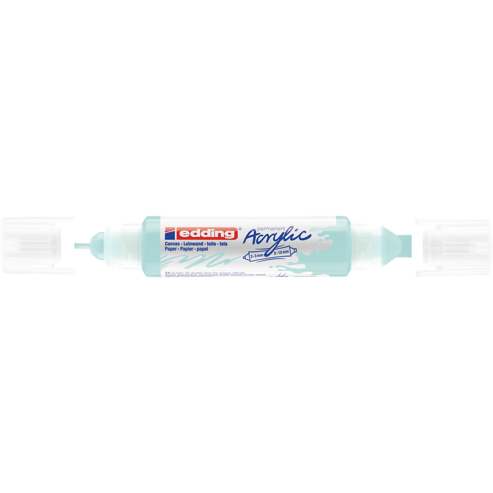 Akril marker 2-3mm, és 5-10mm, 3D kétvégű Edding 5400 pasztellkék