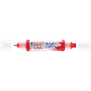Akril marker 2-3mm, és 5-10mm, 3D kétvégű Edding 5400 piros