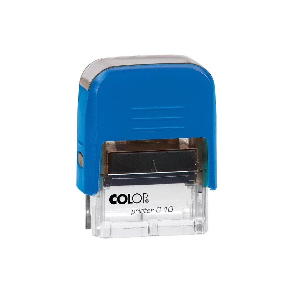 Bélyegző C10 Printer Colop átlátszó kék ház/kék párna - Image 3