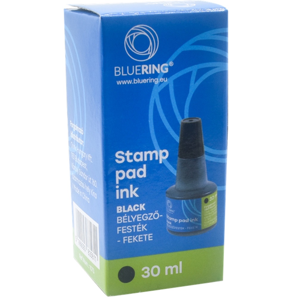 Bélyegzőfesték 30ml, Bluering® Flower fekete - Image 3