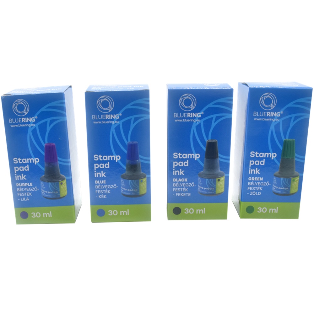 Bélyegzőfesték 30ml, Bluering® Flower fekete - Image 4