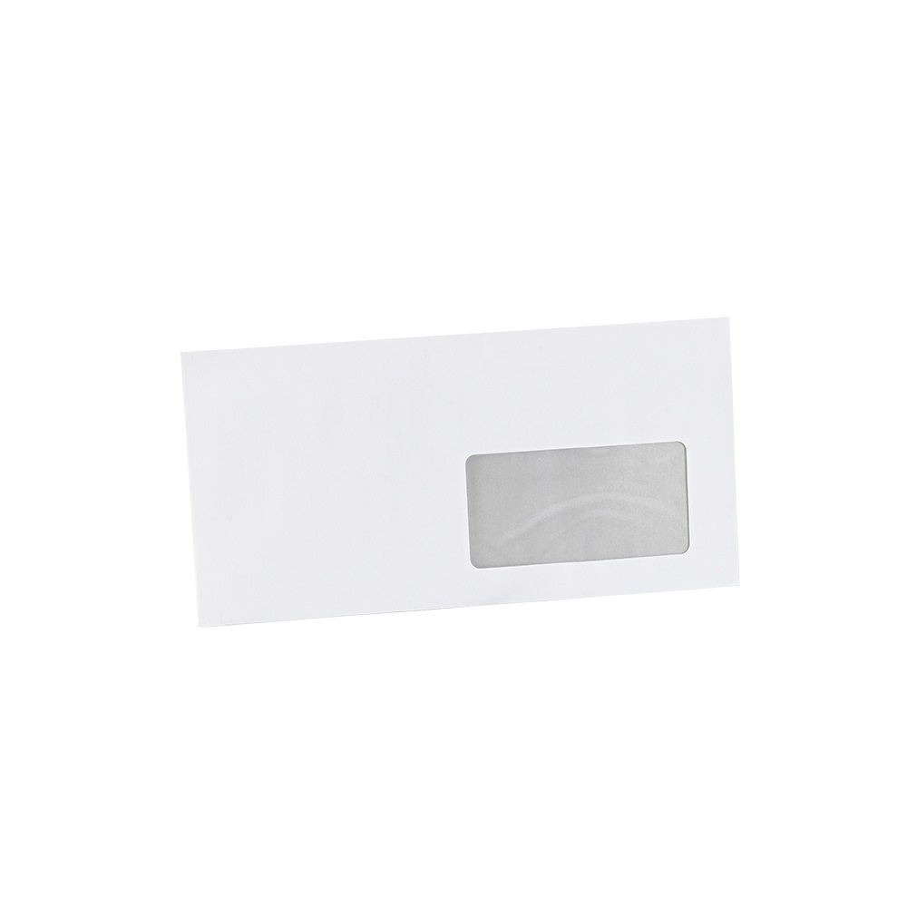 Boríték LA4 enyvezett bélésnyomott jobb ablakos 45x90mm 110 × 220mm J20A15 Bluering® fehér