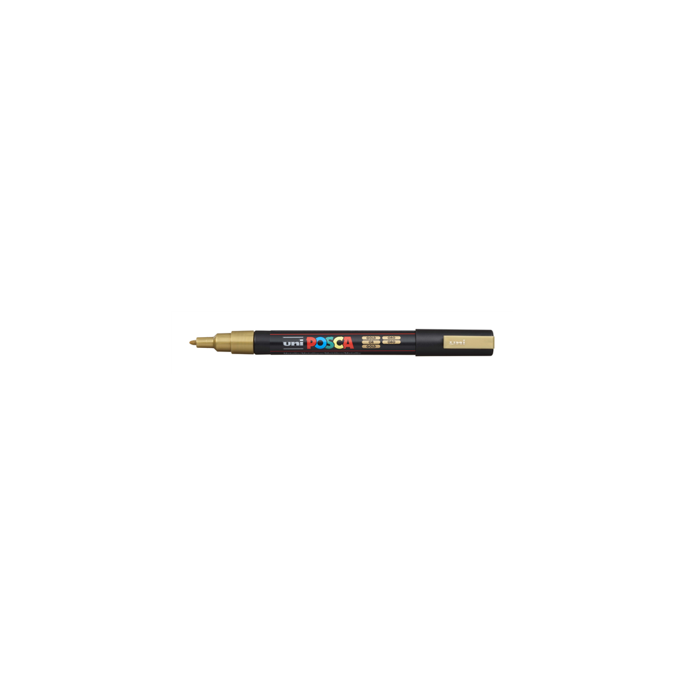 Dekormarker 0,9-1,3mm, PC-3M Uni Posca arany - Image 3