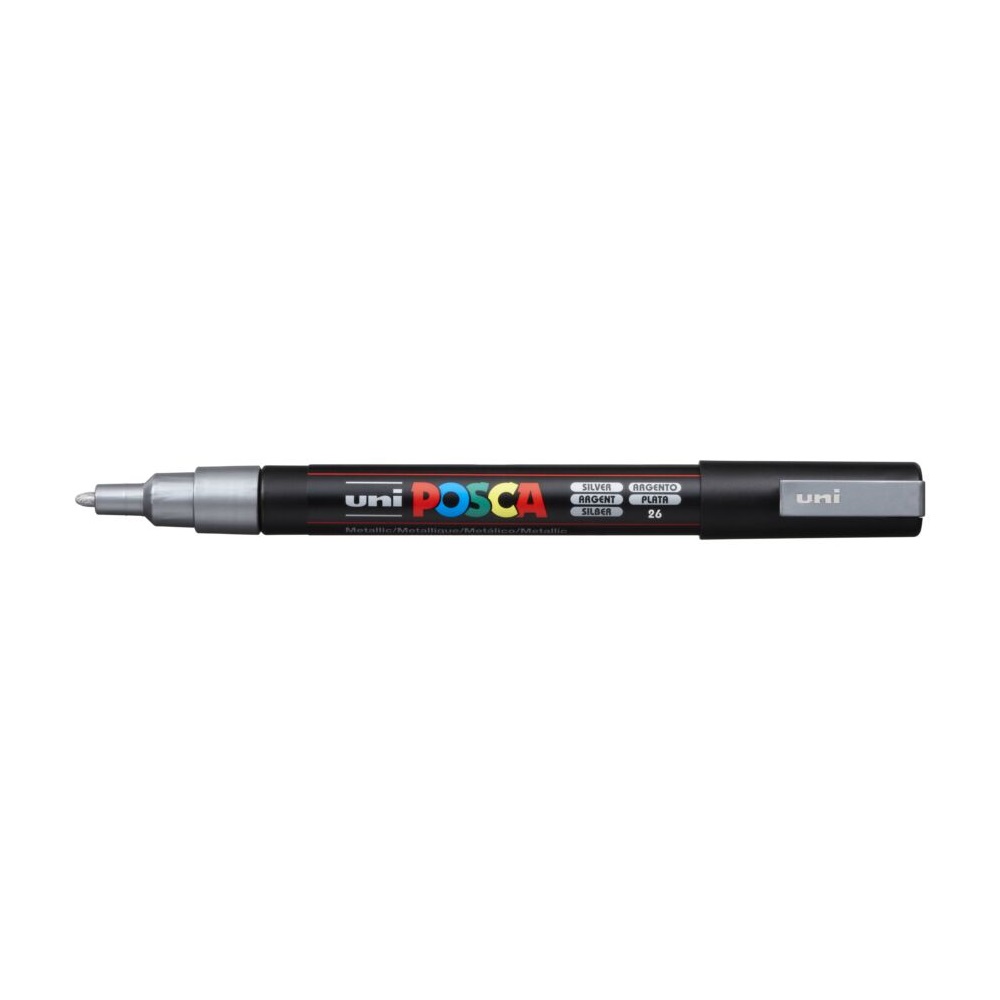 Dekormarker 0,9-1,3mm, PC-3M Uni Posca ezüst - Image 4