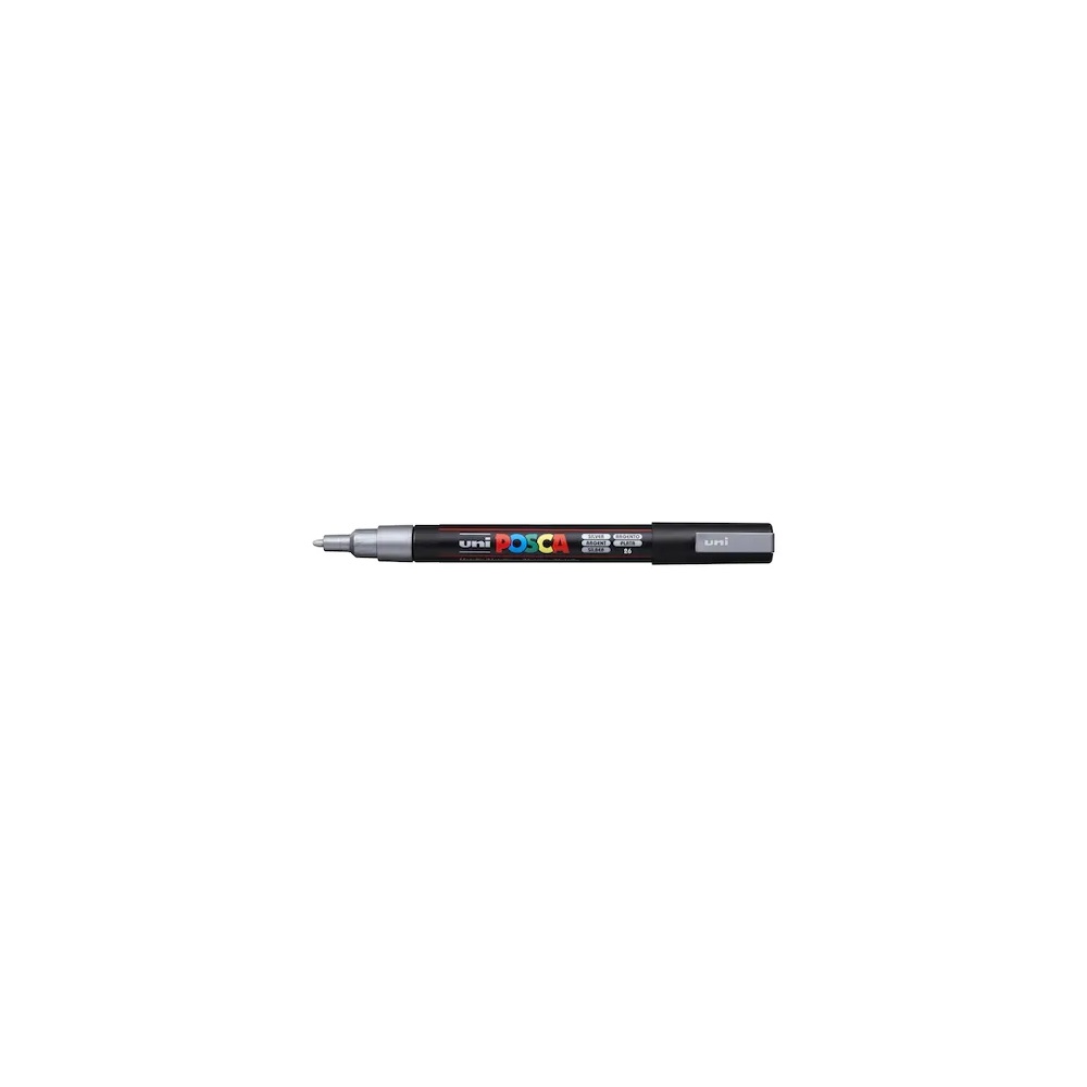 Dekormarker 0,9-1,3mm, PC-3M Uni Posca ezüst - Image 3
