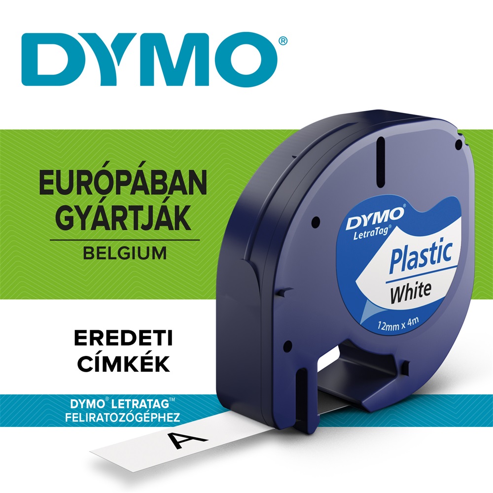 Feliratozógép szalag Dymo Letratag S0721660/59422 12mmx4m ORIGINAL fehér - Image 9