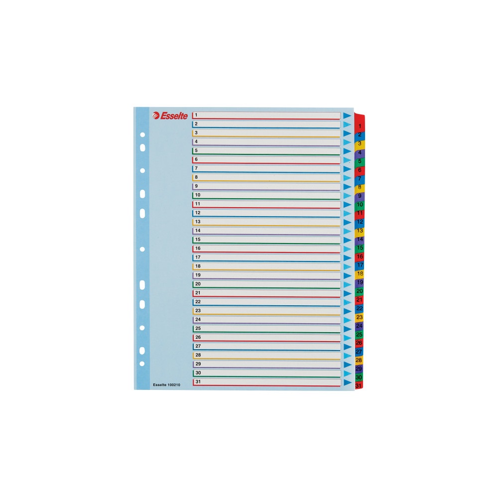 Elválasztólap, A4, Maxi regiszteres 1-31 laminált karton előlap 100210 Esselte - Image 3