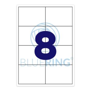 Etikett címke, 105x70mm, 100 lap, 8 címke/lap Bluering®