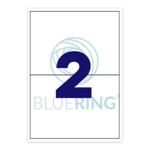 Etikett címke, 210x148mm, 100 lap, 2 címke/lap Bluering®