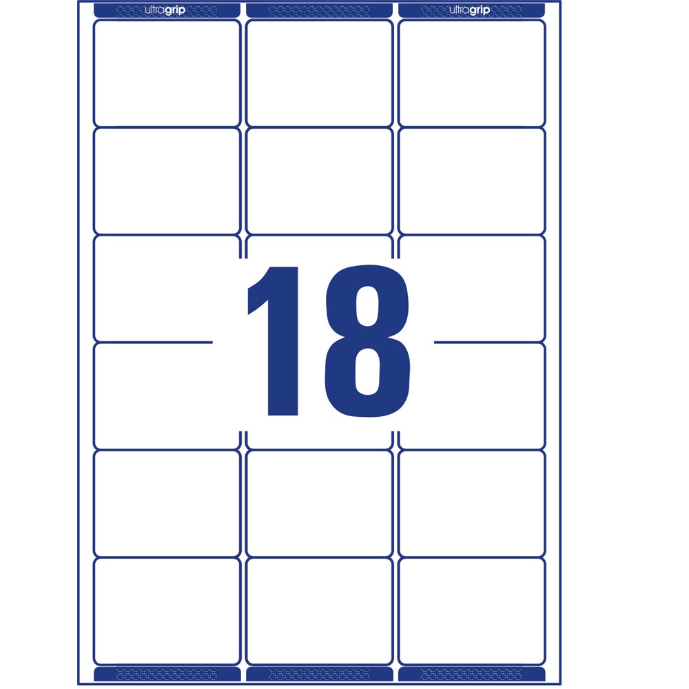 Etikett címke, 63,5 x46,6mm, 18 címke/ív, 100 ív/doboz, Avery fehér - Image 5