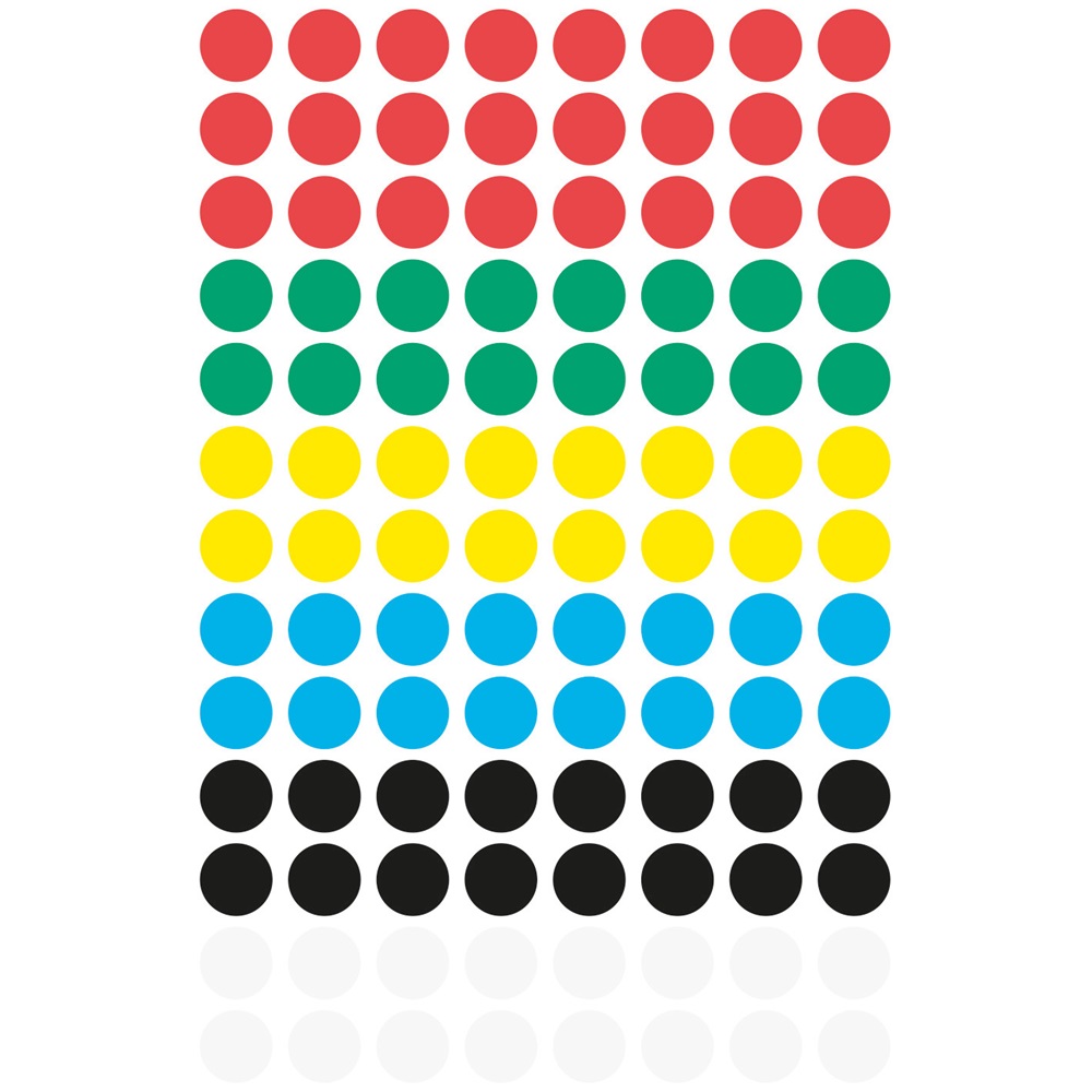 Etikett címke, o8mm, jelölésre, 6 klf. szín 104 címke/ív, 4 ív/doboz, Avery vegyes - Image 4