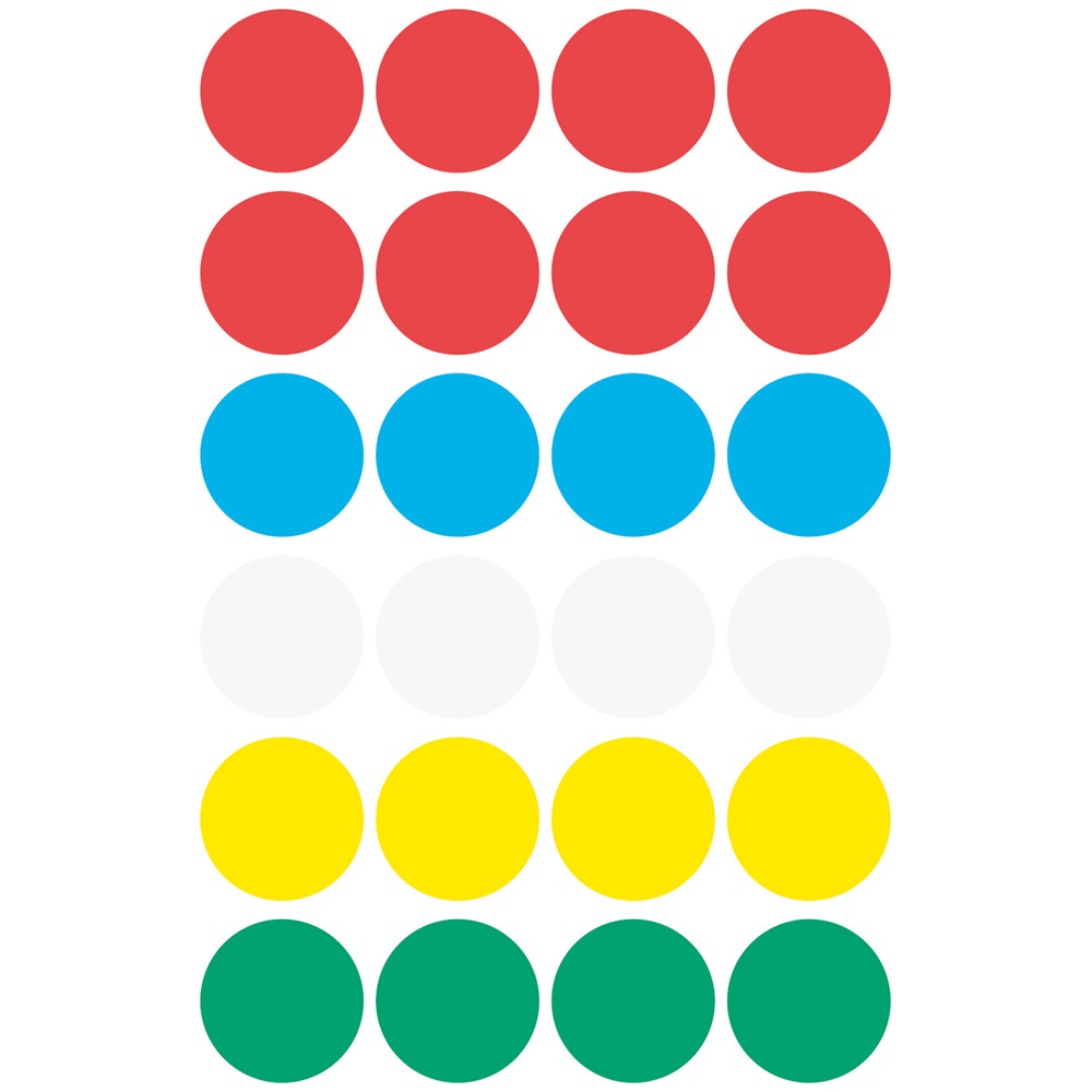 Etikett címke, o18mm, jelölésre, 5 klf. szín 24 címke/ív, 4 ív/doboz, Avery vegyes - Image 6