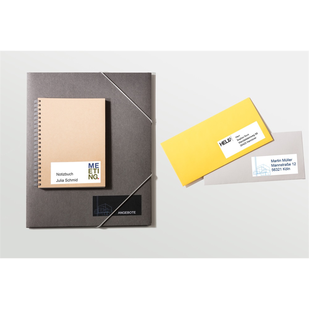 Etikett címke, 105 x42,3mm, univerzális, 14 címke/ív, 100 ív/doboz, Avery fehér - Image 6