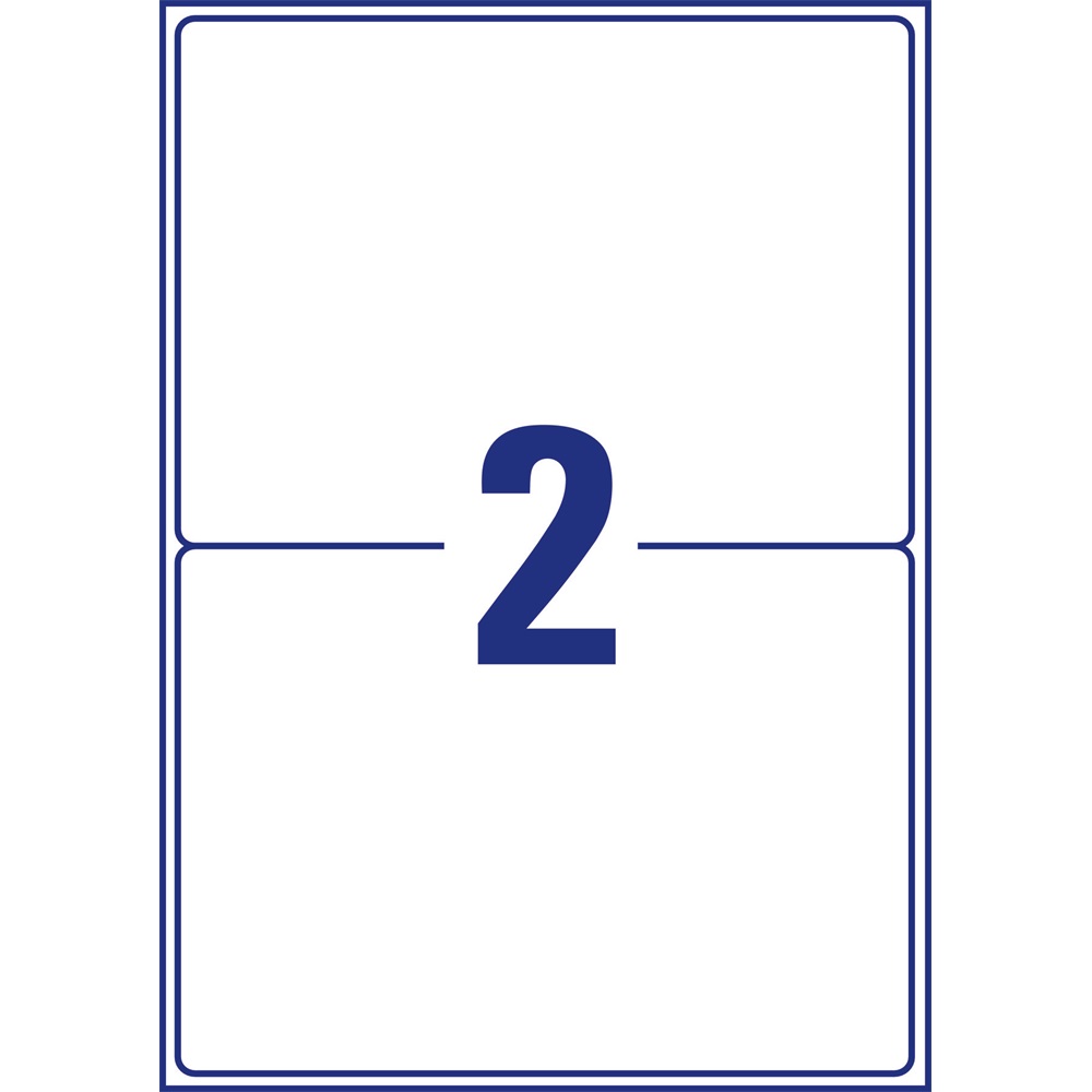 Etikett címke, 199,6 x143,5mm, univerzális visszaszedhető, 2 címke/ív, 25 ív/doboz, Avery fehér - Image 4