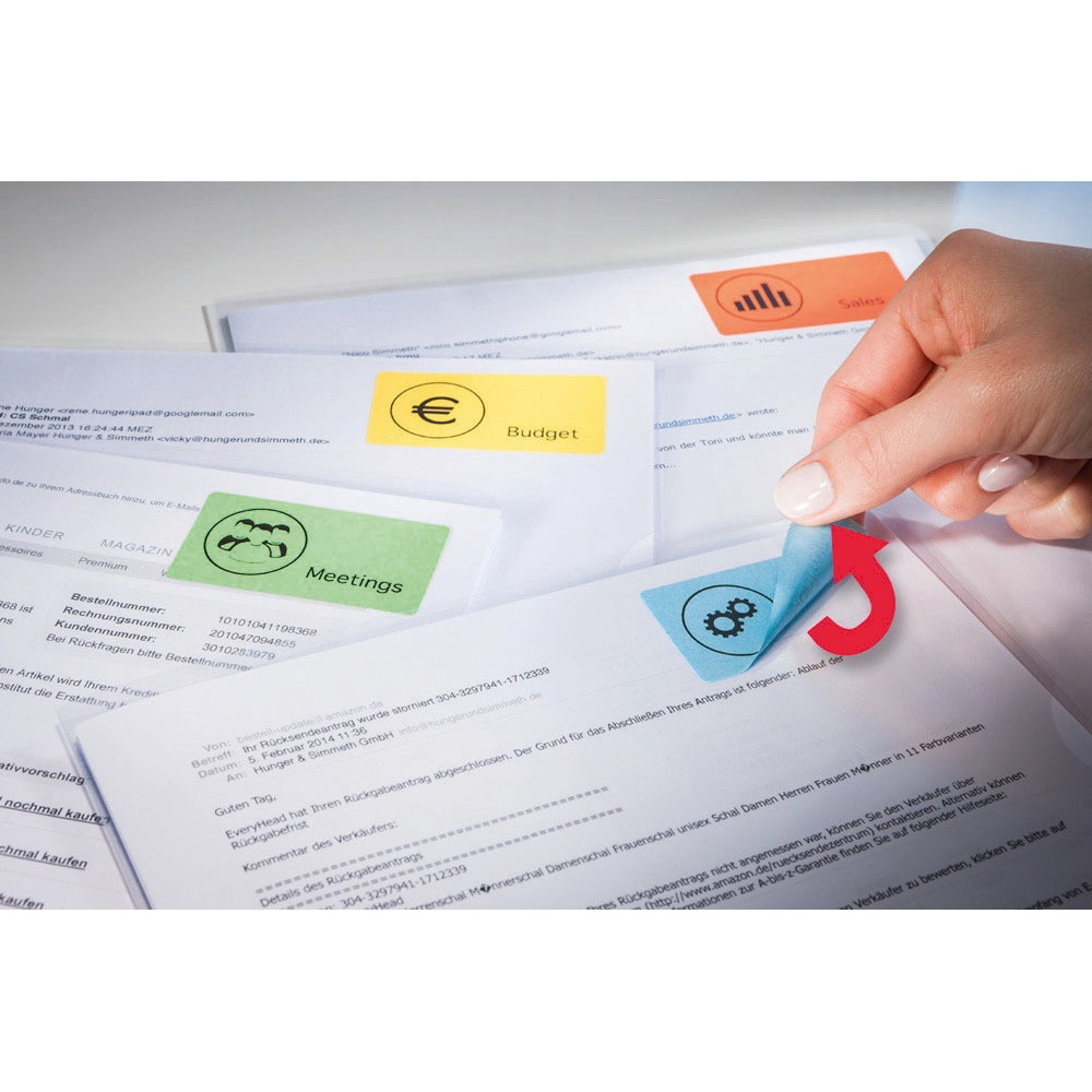 Etikett címke, 45,7 x21,2mm, univerzális visszaszedhető, 48 címke/ív, 20 ív/doboz, Avery piros - Image 5