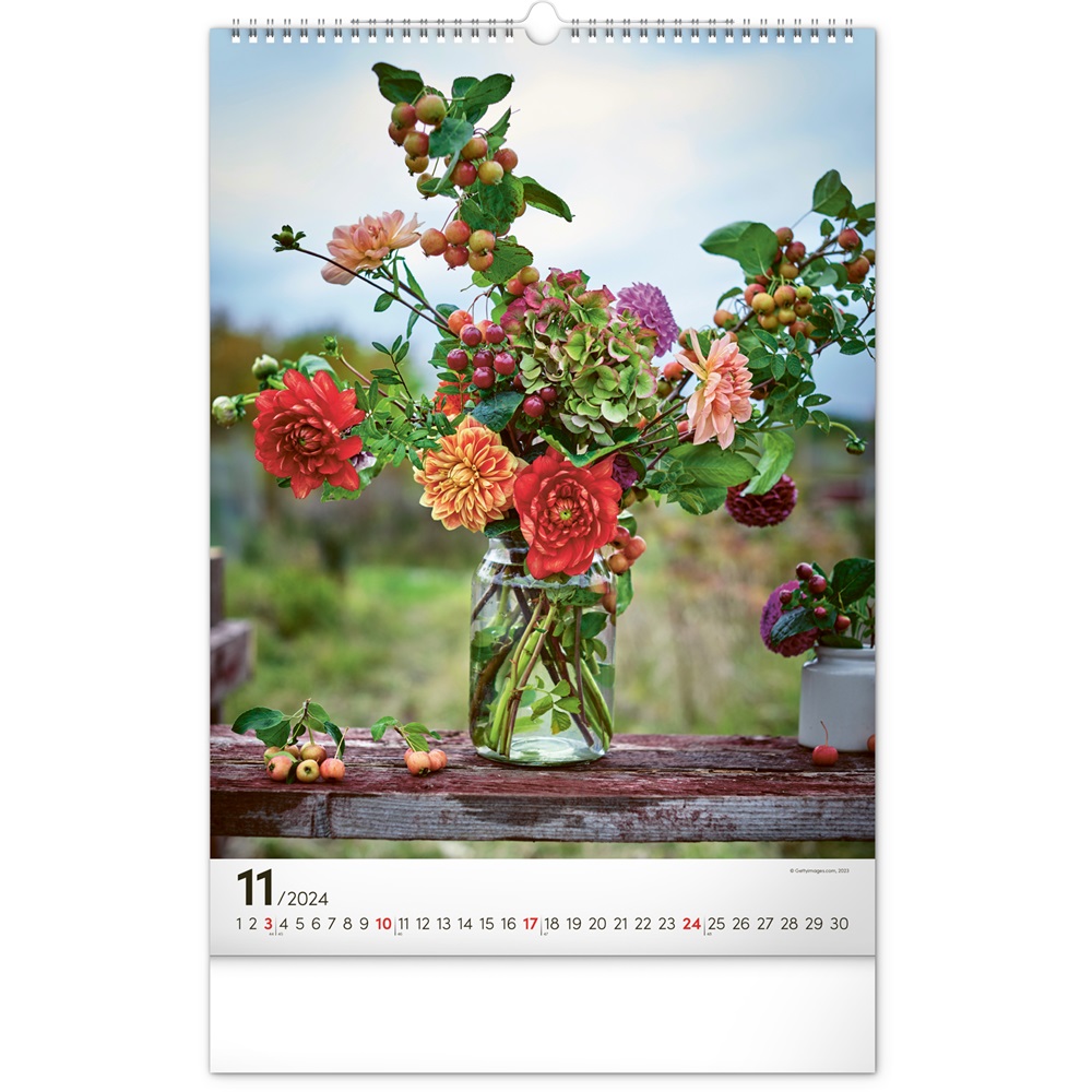 Falinaptár képes 330×460mm Bouquets Realsystem 2024. - Image 3