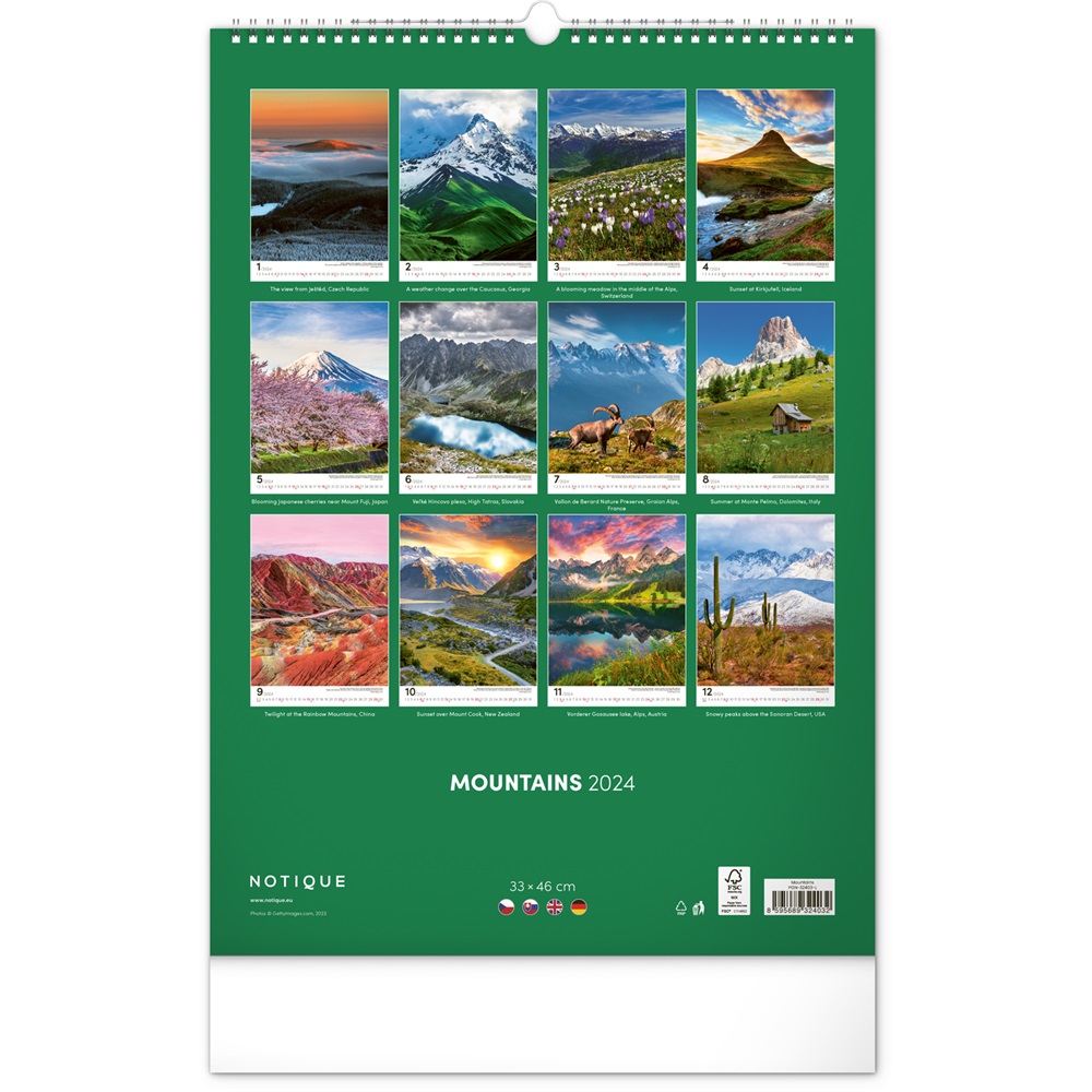 Falinaptár képes 330×460mm Mountains Realsystem 2024. - Image 5