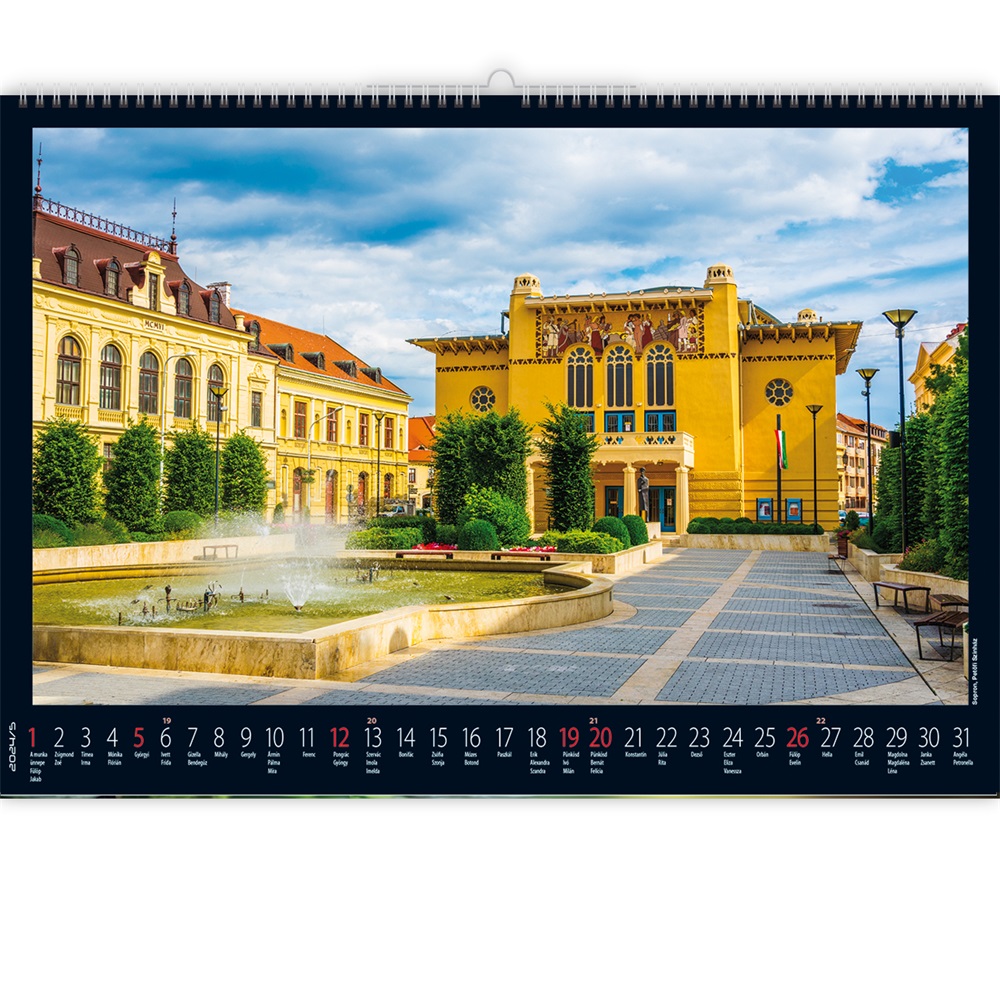 Falinaptár képes, min. 460x320mm, Magyarország Realsystem 2024. - Image 3
