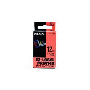 Feliratozógép szalag XR-12RD1 9mmx8m Casio piros/fekete