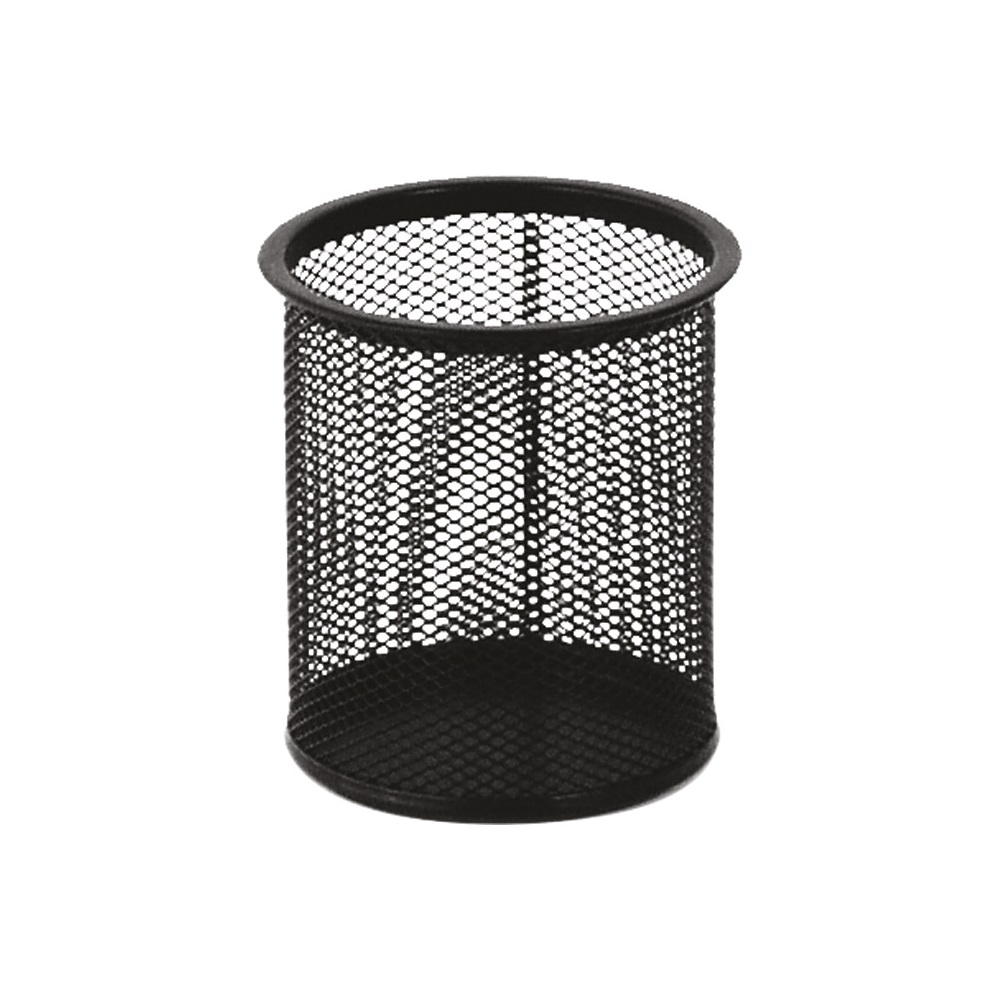 Fémhálós írószertartó pohár kerek Fornax, fekete - Image 3
