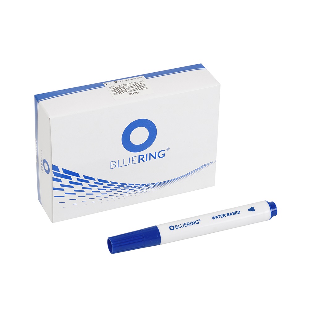 Flipchart marker rostirón vizes kerek végű 3mm, Bluering® kék - Image 3