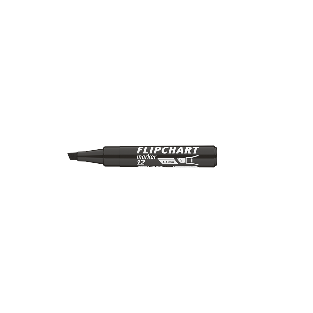 Flipchart marker vízbázisú 1-4mm, vágott Artip 12 fekete - Image 4