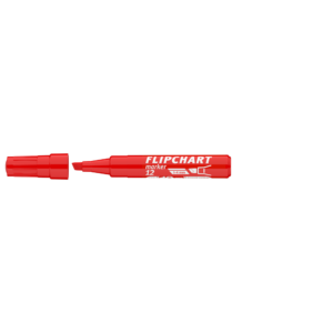 Flipchart marker vízbázisú 1-4mm, vágott Artip 12 piros