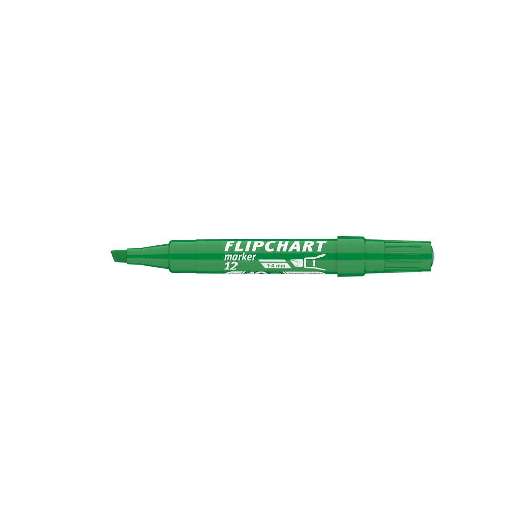 Flipchart marker vízbázisú 1-4mm, vágott Artip 12 zöld - Image 3