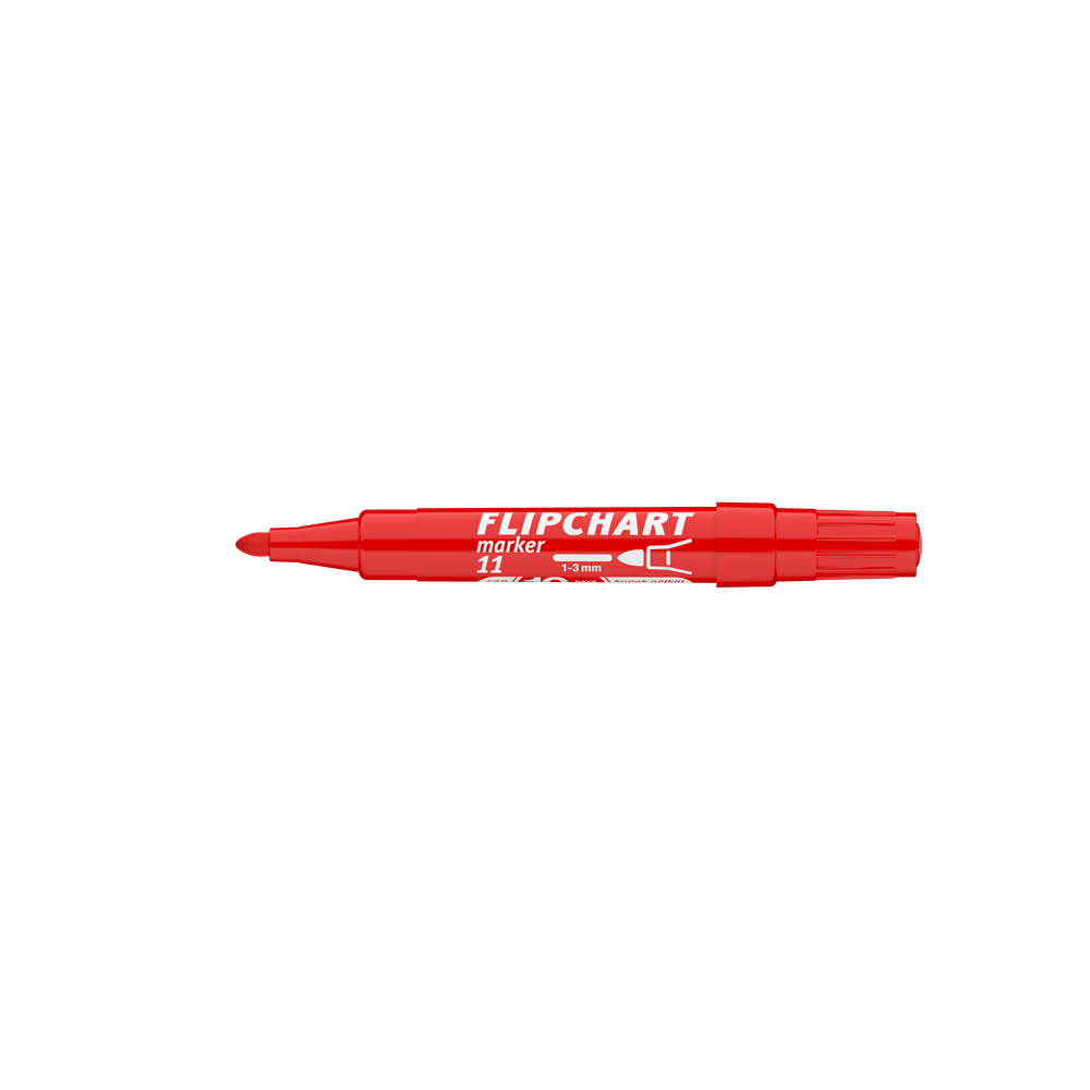 Flipchart marker vízbázisú 3mm, kerek Artip 11 piros - Image 4