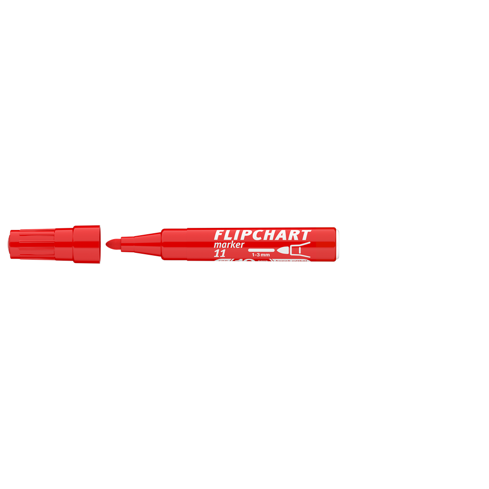 Flipchart marker vízbázisú 3mm, kerek Artip 11 piros - Image 3