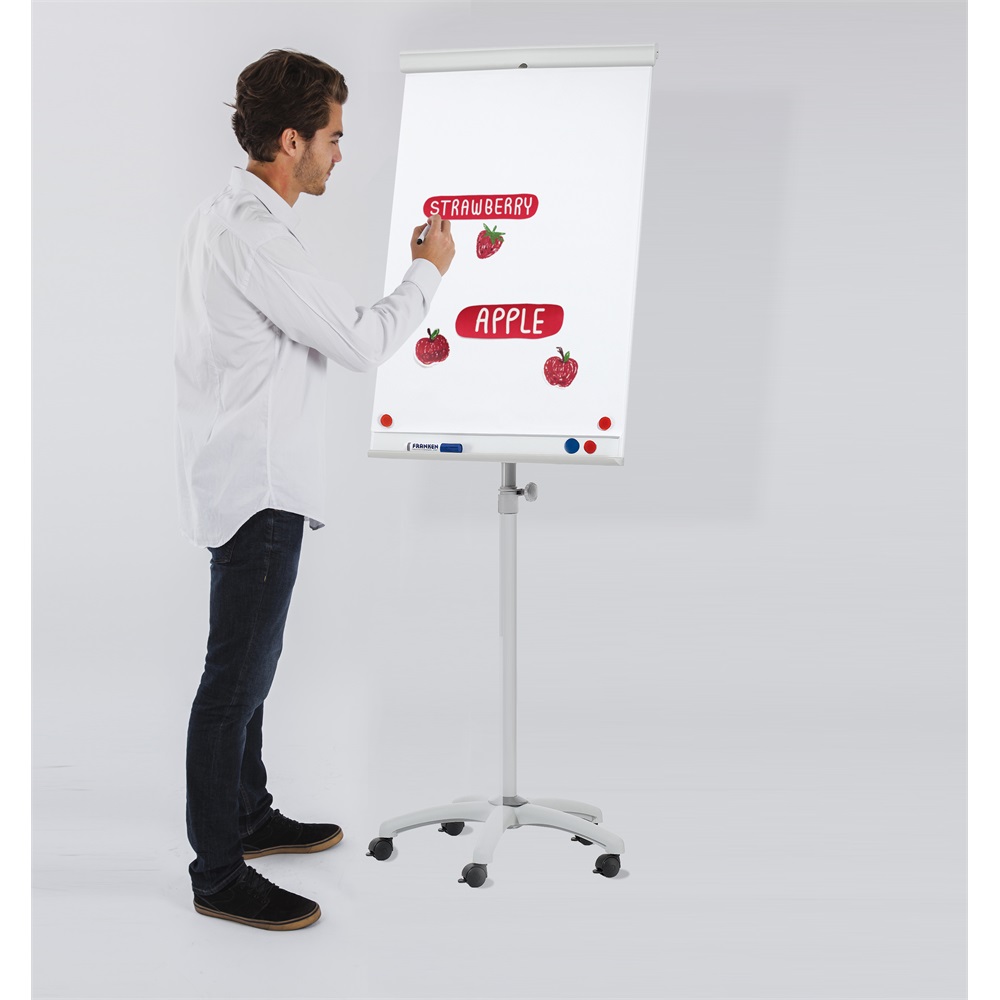 Flipchart tábla mobil 68x105cm, mágneses 5 görgős gurítható ValueLine Franken - Image 7