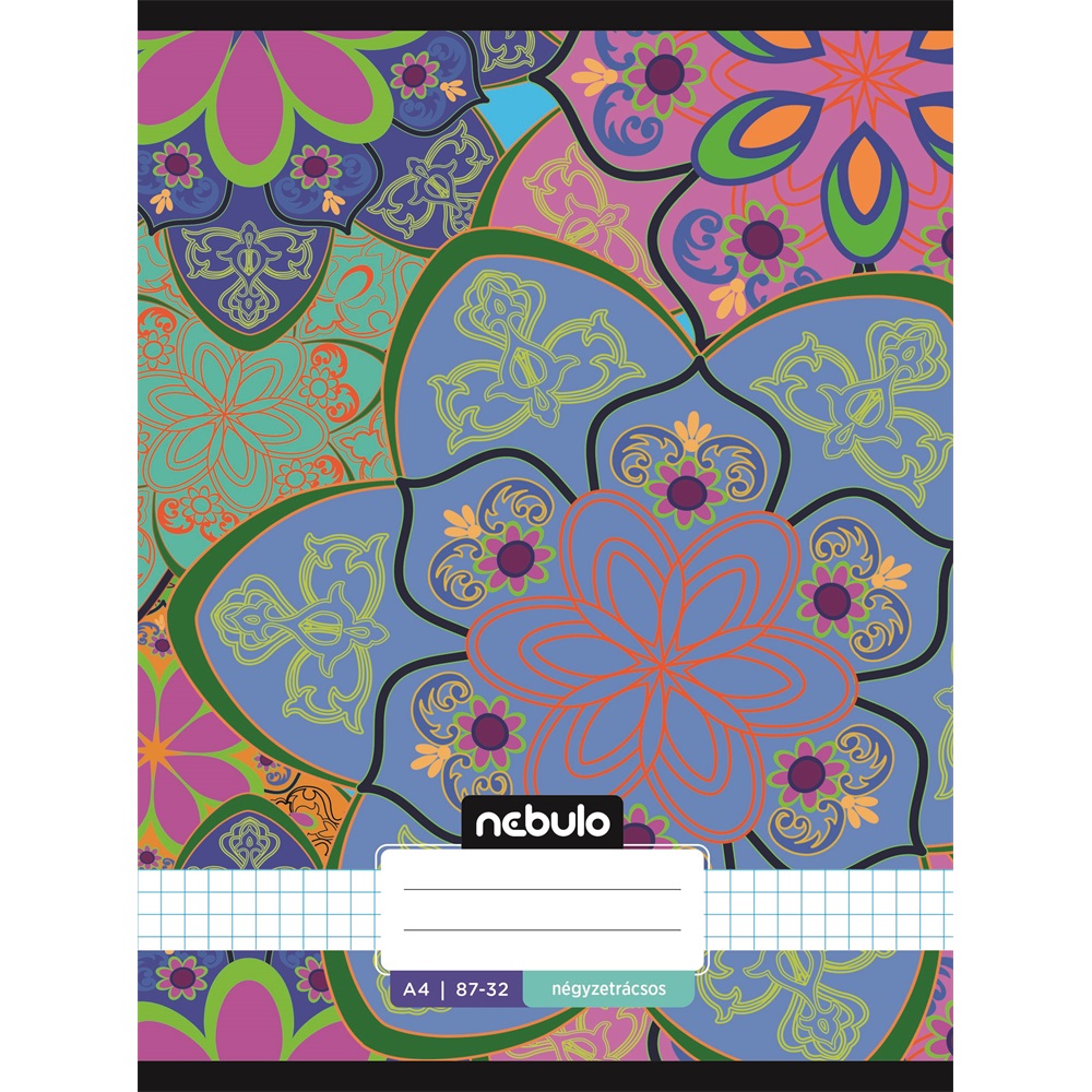 Füzet, A4, kockás, 87-32, L-Design minták, 12 db/csomag Nebulo - Image 6