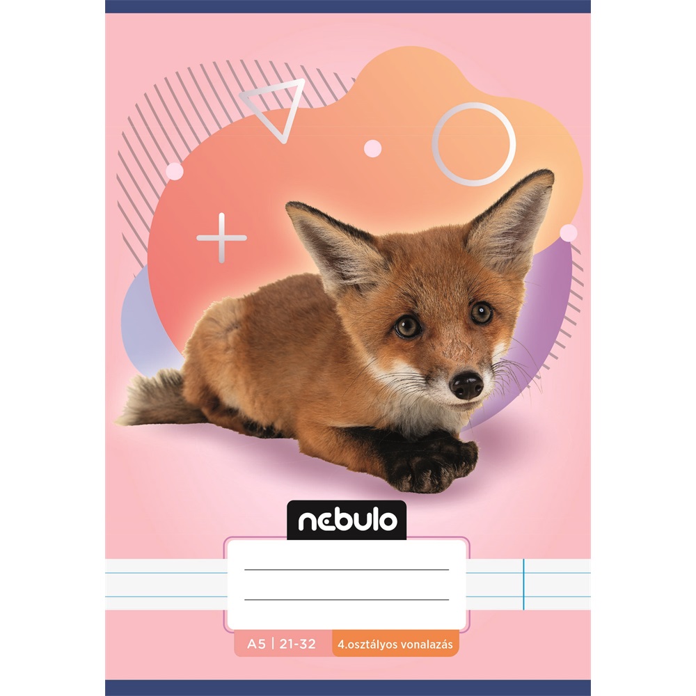 Füzet, A5, 4. osztályos vonalas, 21-32, Állatos minták, 16 db/csomag Nebulo - Image 9