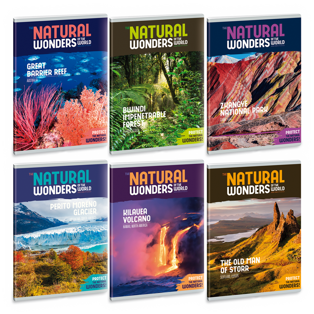 Füzet iskolai A5, 40lap, kockás Ars Una NATURAL WONDERS (5102) 21 10db/csomag