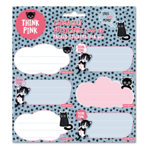 Füzetcímke (3*6 db) Ars Una THINK-PINK (5285) 23