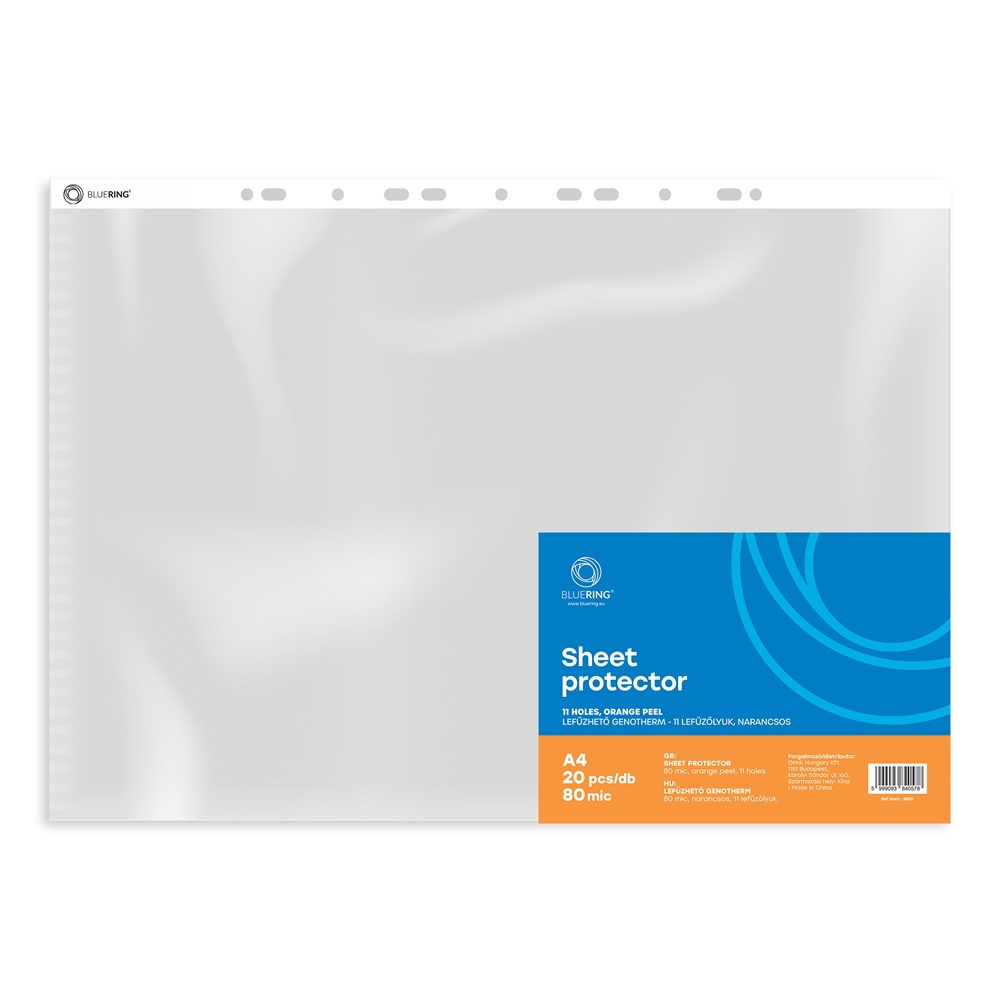 Genotherm lefűzhető, A3, 80 micron álló, narancsos Bluering® 20 db/csomag,