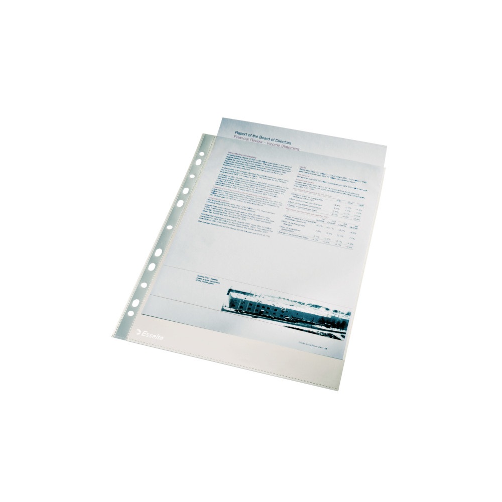 Genotherm lefűzhető, A4, 105 micron víztiszta Esselte 56093 100 db/csomag, - Image 3