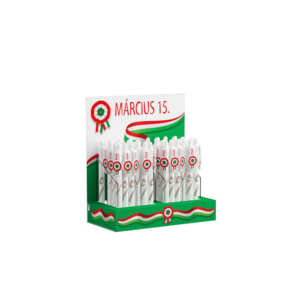 Golyóstoll 0,8mm, nyomógombos Ico kokárdás, 48 db/display, írásszín kék