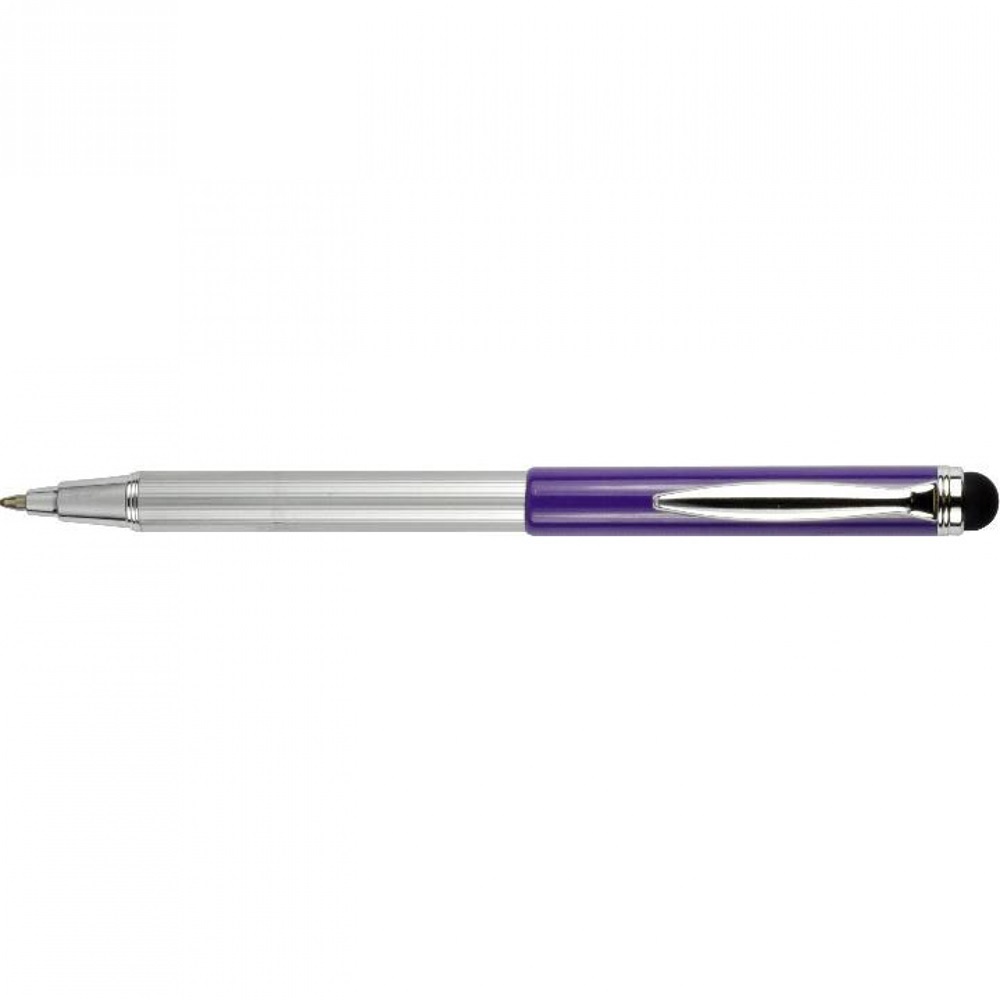 Golyóstoll metál lila test, Zebra Stylus Telescopic, írásszín kék