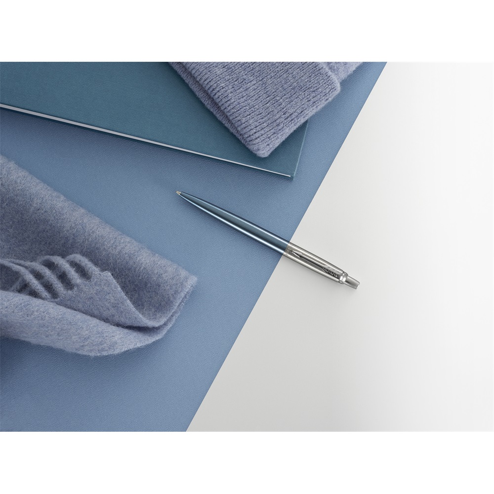 Golyóstoll Waterloo kék/fém test, ezüst klipsz 1953191 Parker Royal Jotter, írásszín kék - Image 5