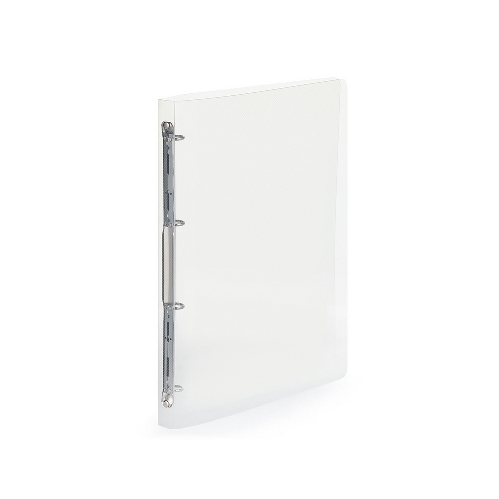 Gyűrűskönyv A4, 4 gyűrűs 2cm gerinc áttetsző PP,  Karton P+P Lines transzparens