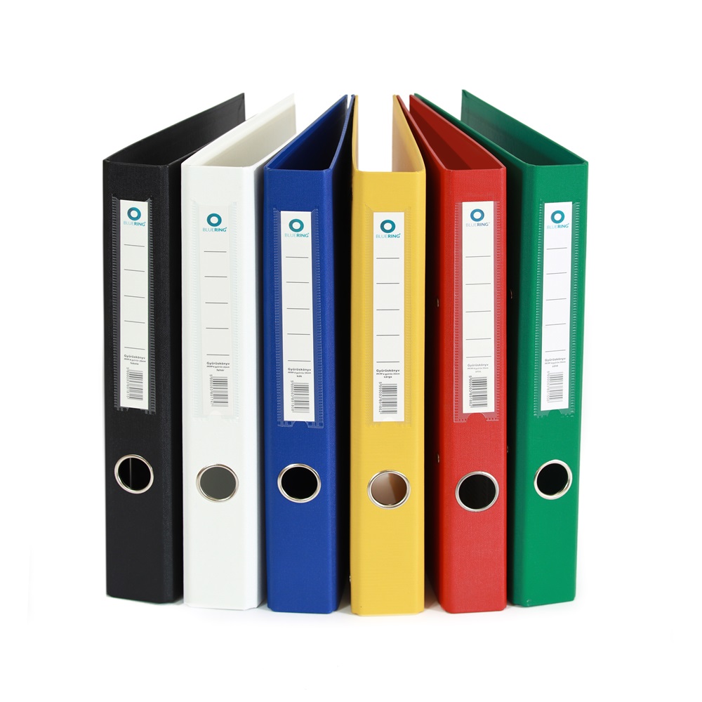 Gyűrűskönyv A4, 3,5cm, 4 gyűrűs PP/PP Bluering® Prémium piros - Image 3