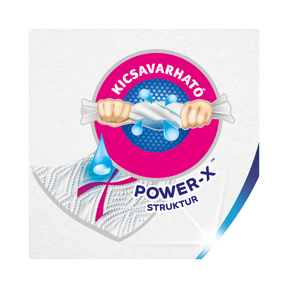 Háztartási papírtörlő 2 rétegű 4 tekercs/csomag Wish&Weg Original Zewa fehér - Image 3